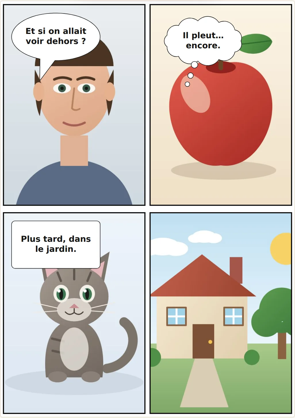 Une planche de BD créée dans l’atelier